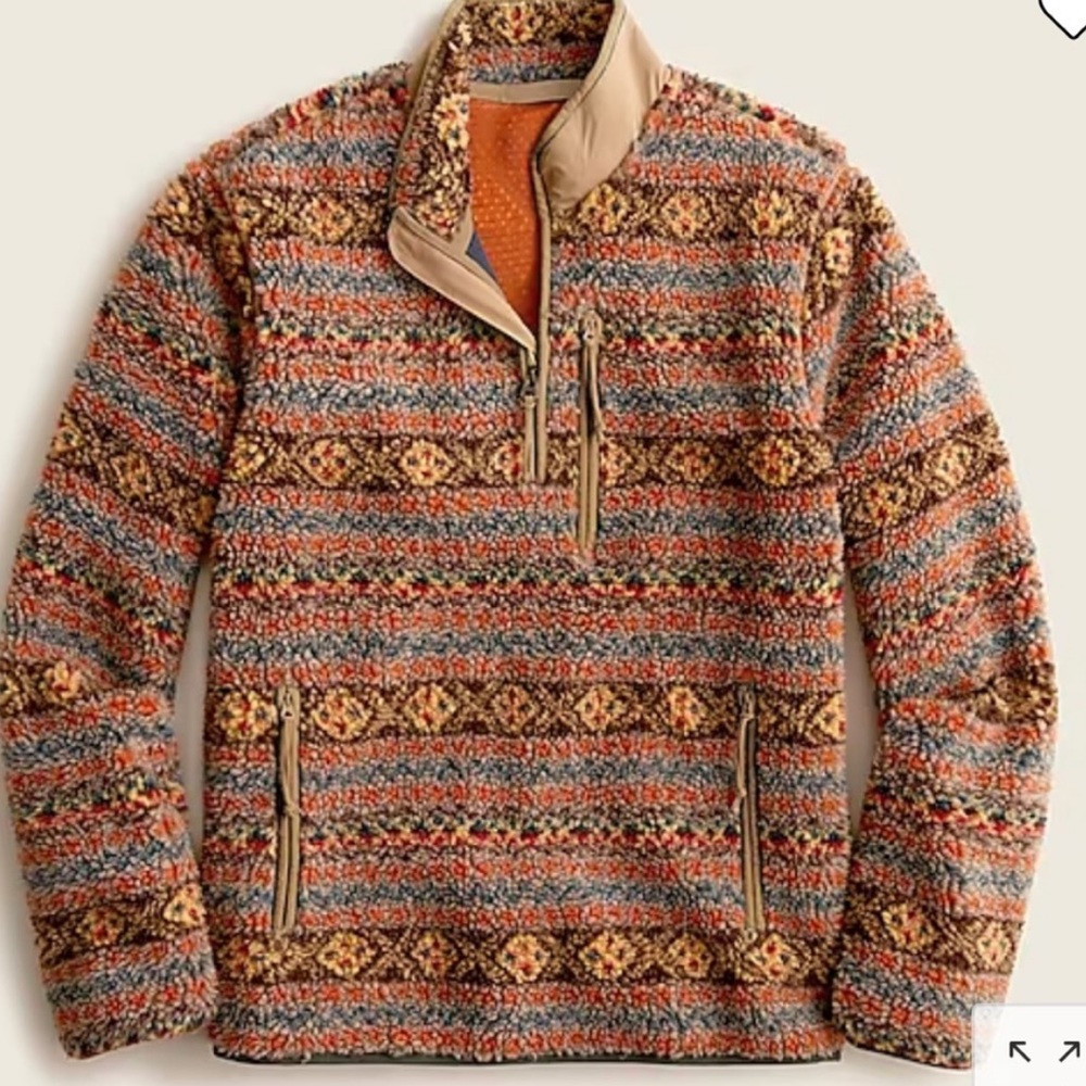 JCREW MENS NORDIC 1/4 ZIP